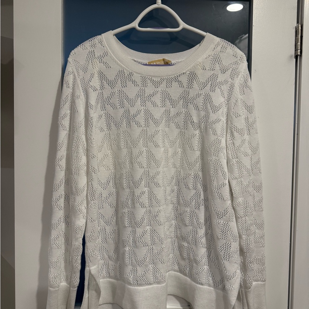 Michael Kors White Textured Women's Sweater